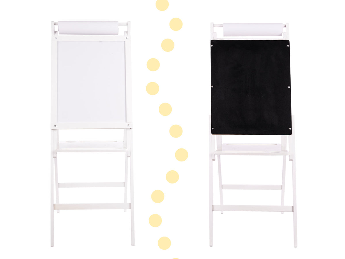 Double-Sided Magnetic Easel for Kids – Chalkboard & Whiteboard