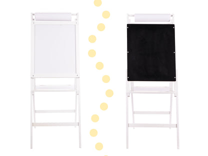 Double-Sided Magnetic Easel for Kids – Chalkboard & Whiteboard