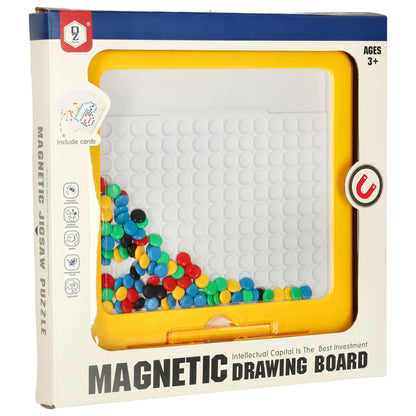 Montessori Magnetic Mosaic Board for Kids 3+ – Yellow