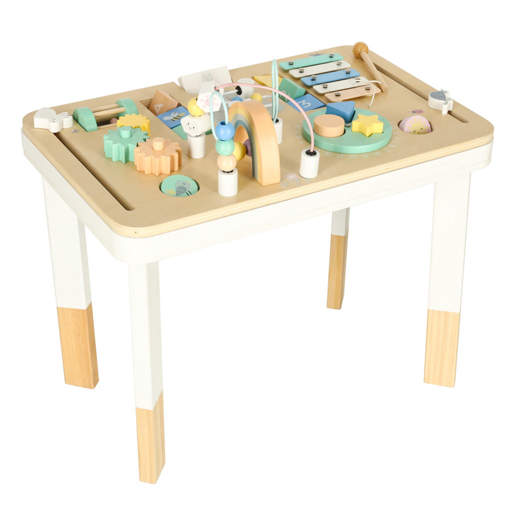 LULILO Ludo 2-in-1 Wooden Activity Table – Mint 3+