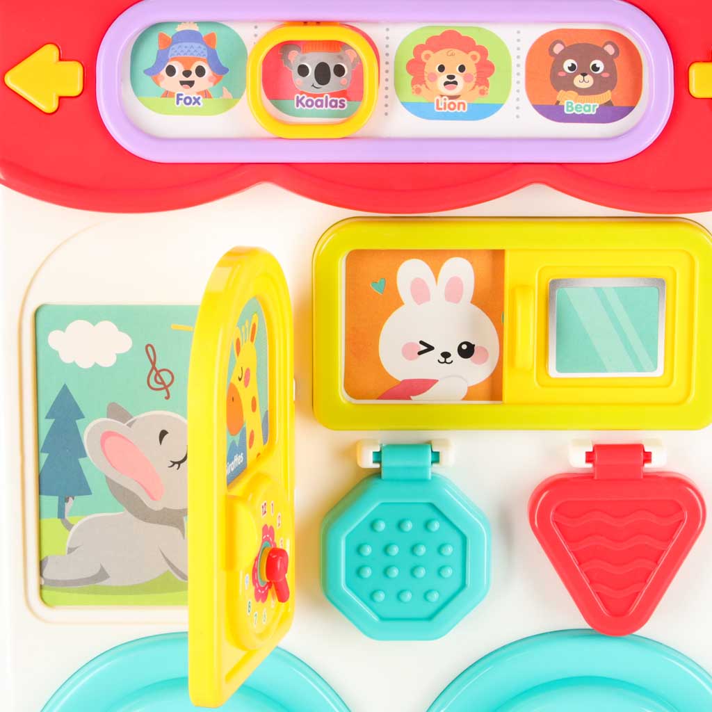 Montessori Sensory Activity Busy Board Suitcase Bus – STEM Learning Toy