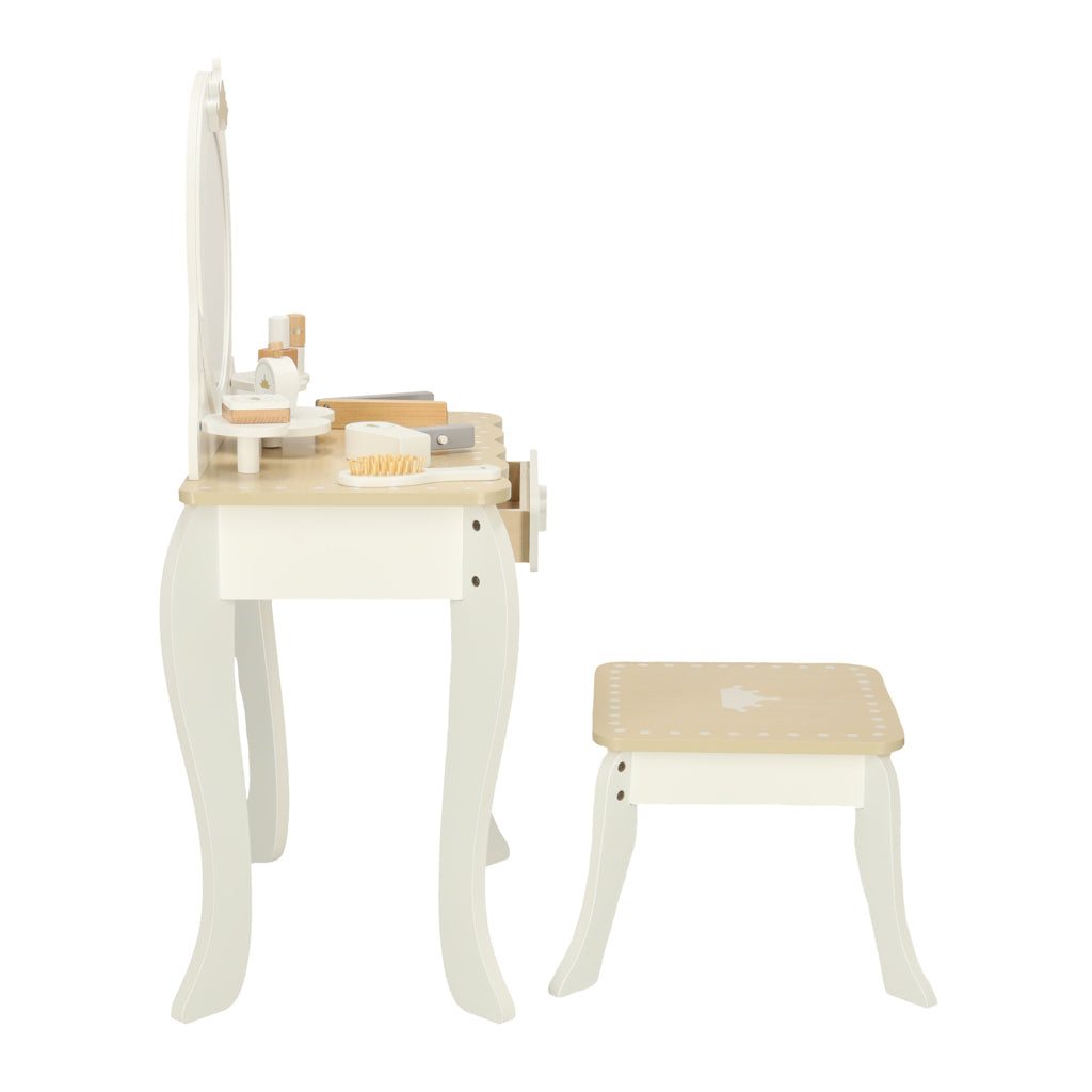 LULILO BELLA Wooden Vanity Table for Girls 3+ – Mirror & Stool
