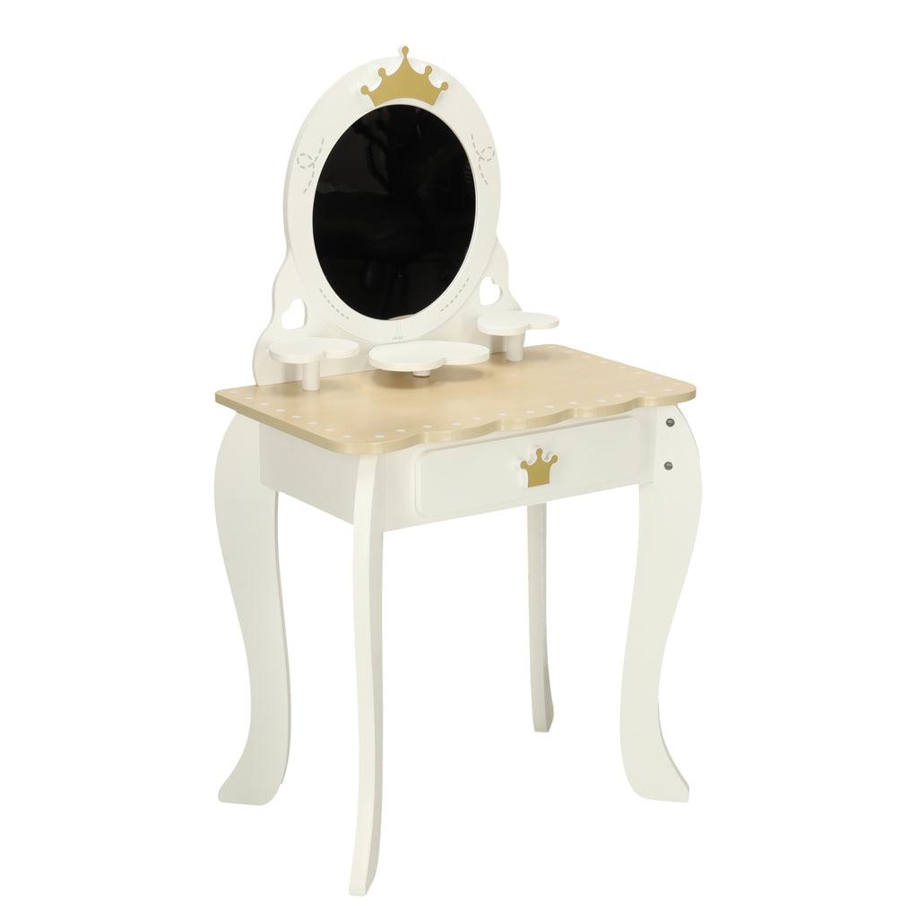 LULILO BELLA Wooden Vanity Table for Girls 3+ – Mirror & Stool