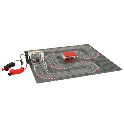 Electric Racing Track Set with 2 Cars & Building Blocks GD-03