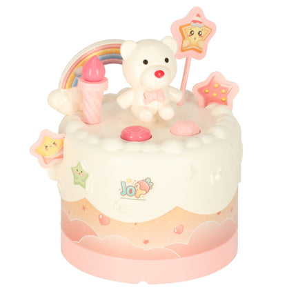 Interactive Birthday Cake Toy Set – Rotating Musical Cake 16 Pieces