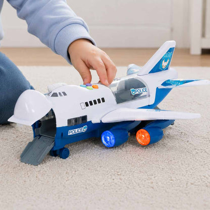 Police Vehicle Transporter Airplane Playset