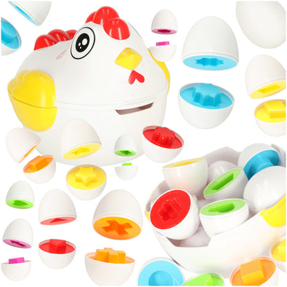 Montessori Egg Puzzle Toy for Toddlers 18M+ – Chicken Shape Sorter