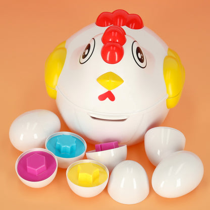 Montessori Egg Puzzle Toy for Toddlers 18M+ – Chicken Shape Sorter