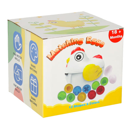 Montessori Egg Puzzle Toy for Toddlers 18M+ – Chicken Shape Sorter