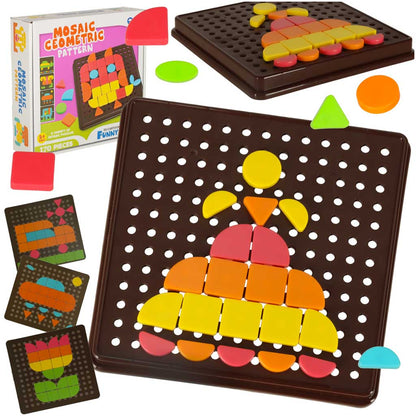 170-Piece Creative Mosaic Puzzle for Kids 3+ – Geometric Shapes