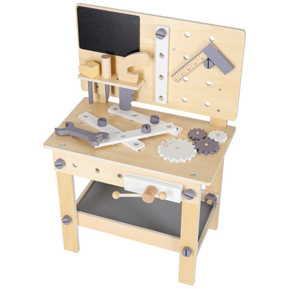 Wooden Kids Workbench with Tools – DIY Pretend Play Toy