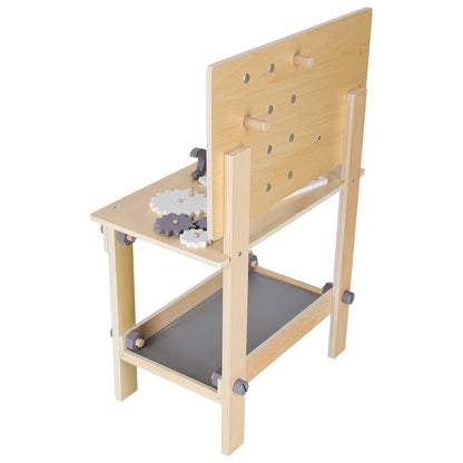 Wooden Kids Workbench with Tools – DIY Pretend Play Toy