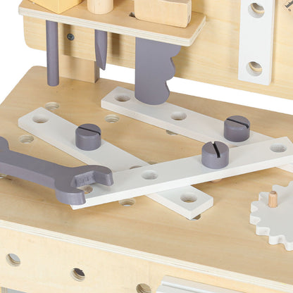 Wooden Kids Workbench with Tools – DIY Pretend Play Toy