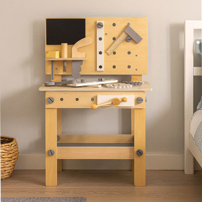 Wooden Kids Workbench with Tools – DIY Pretend Play Toy