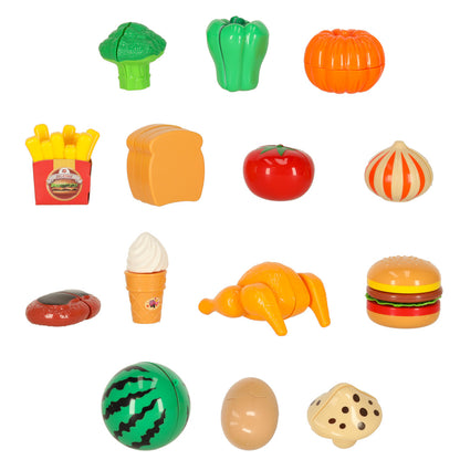 26-Piece Cutting Fruit & Vegetable Play Food Set for Kids 3+