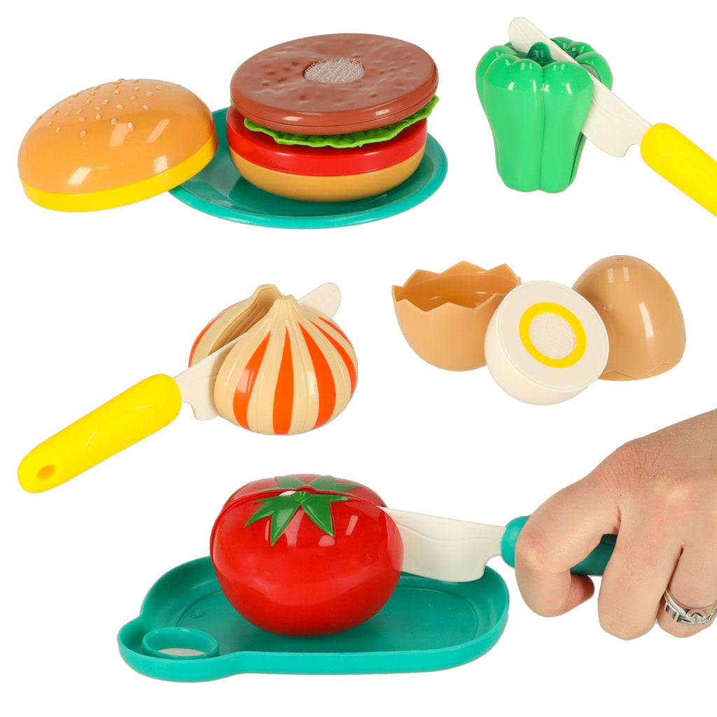 26-Piece Cutting Fruit & Vegetable Play Food Set for Kids 3+