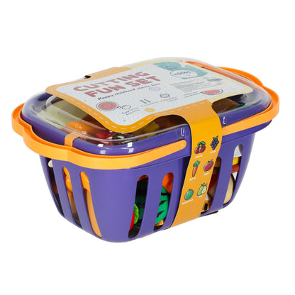 26-Piece Cutting Fruit & Vegetable Play Food Set for Kids 3+