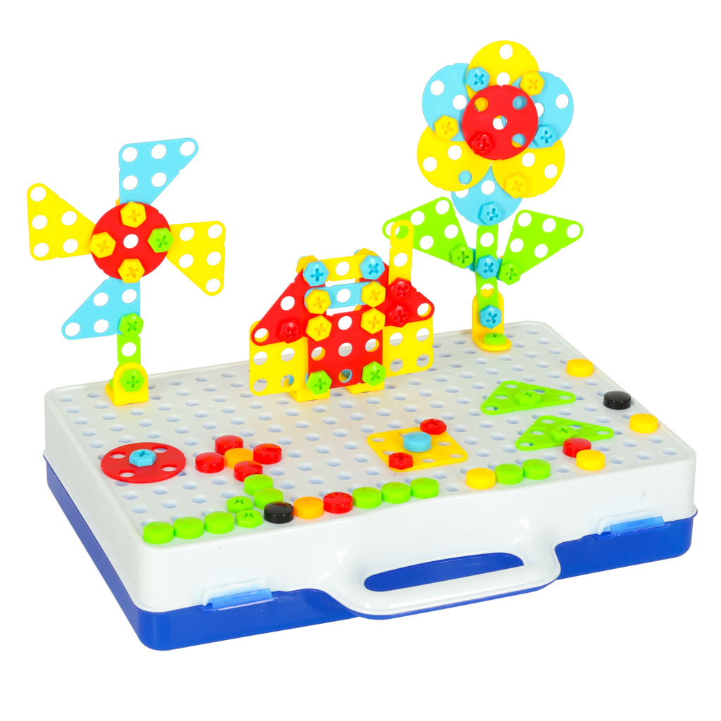 237-Piece Construction Puzzle Set with Electric Drill for Kids