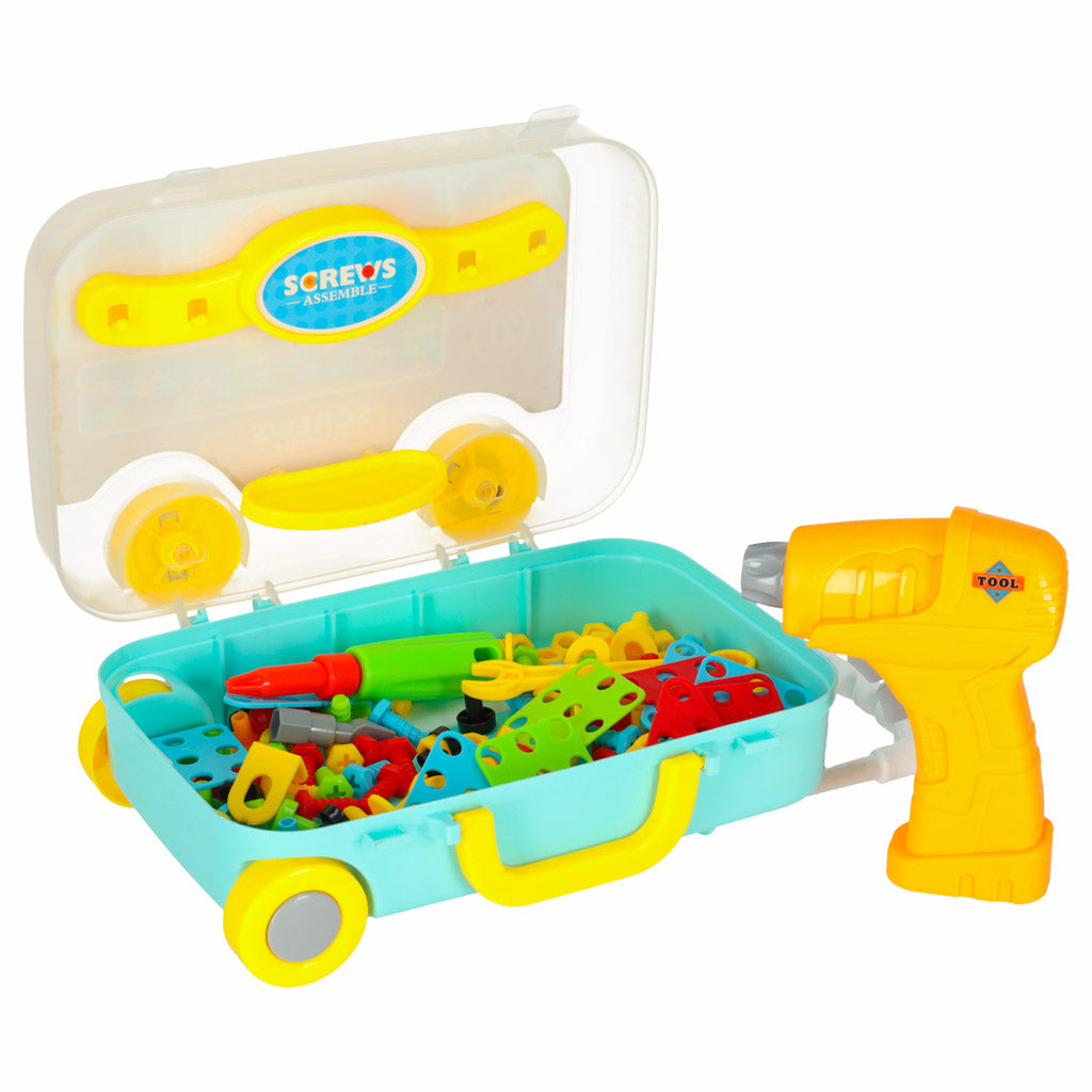 Educational Construction Set with Toy Drill 258 Pieces