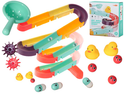 Bath Obstacle Course Toy Set – 44 Piece Water Track with Ducks & Suction Cups