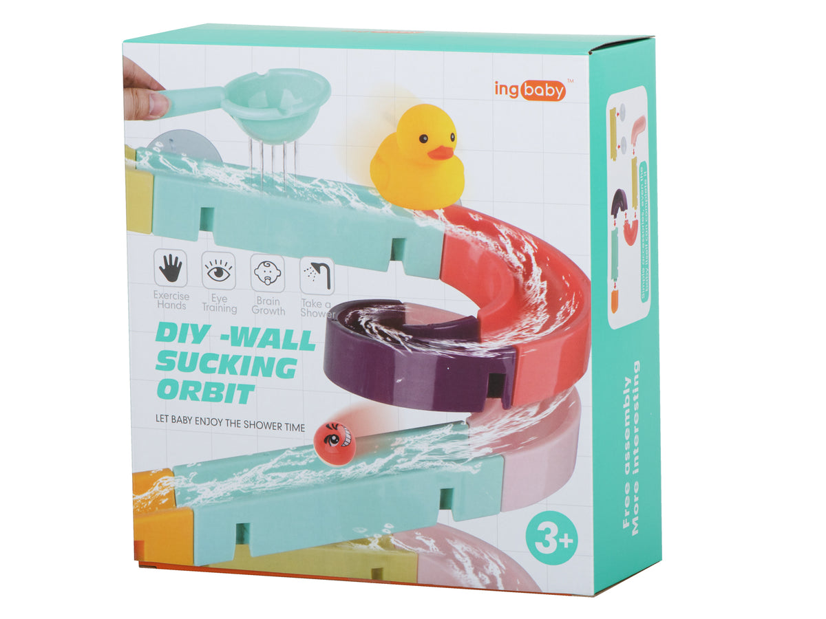 Bath Obstacle Course Toy Set – 44 Piece Water Track with Ducks & Suction Cups