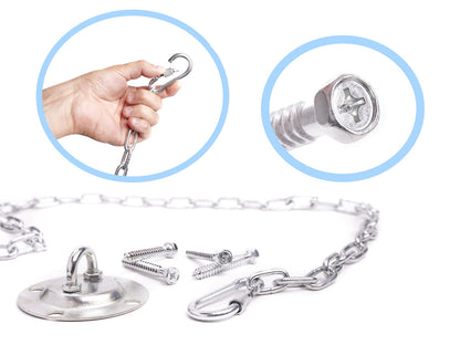 Ceiling Swing Hanging Kit with Chain & Carabiners