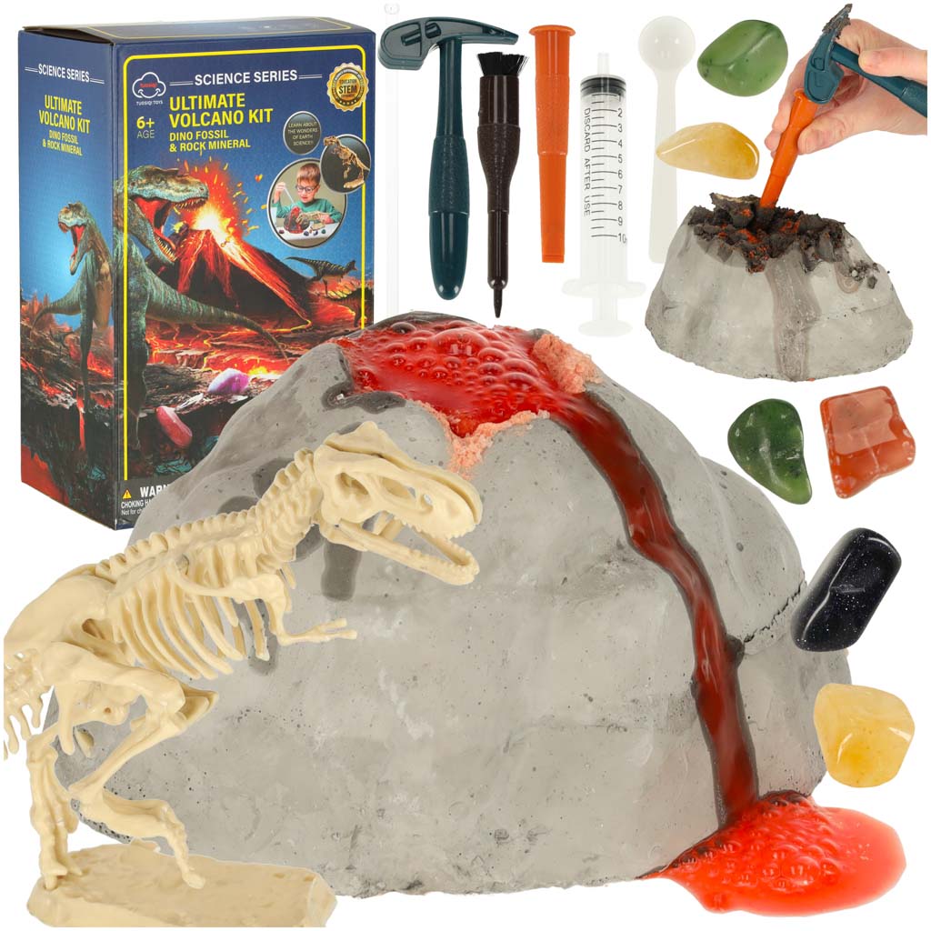 Dinosaur Volcano Science Kit – STEM Archaeology & Eruption