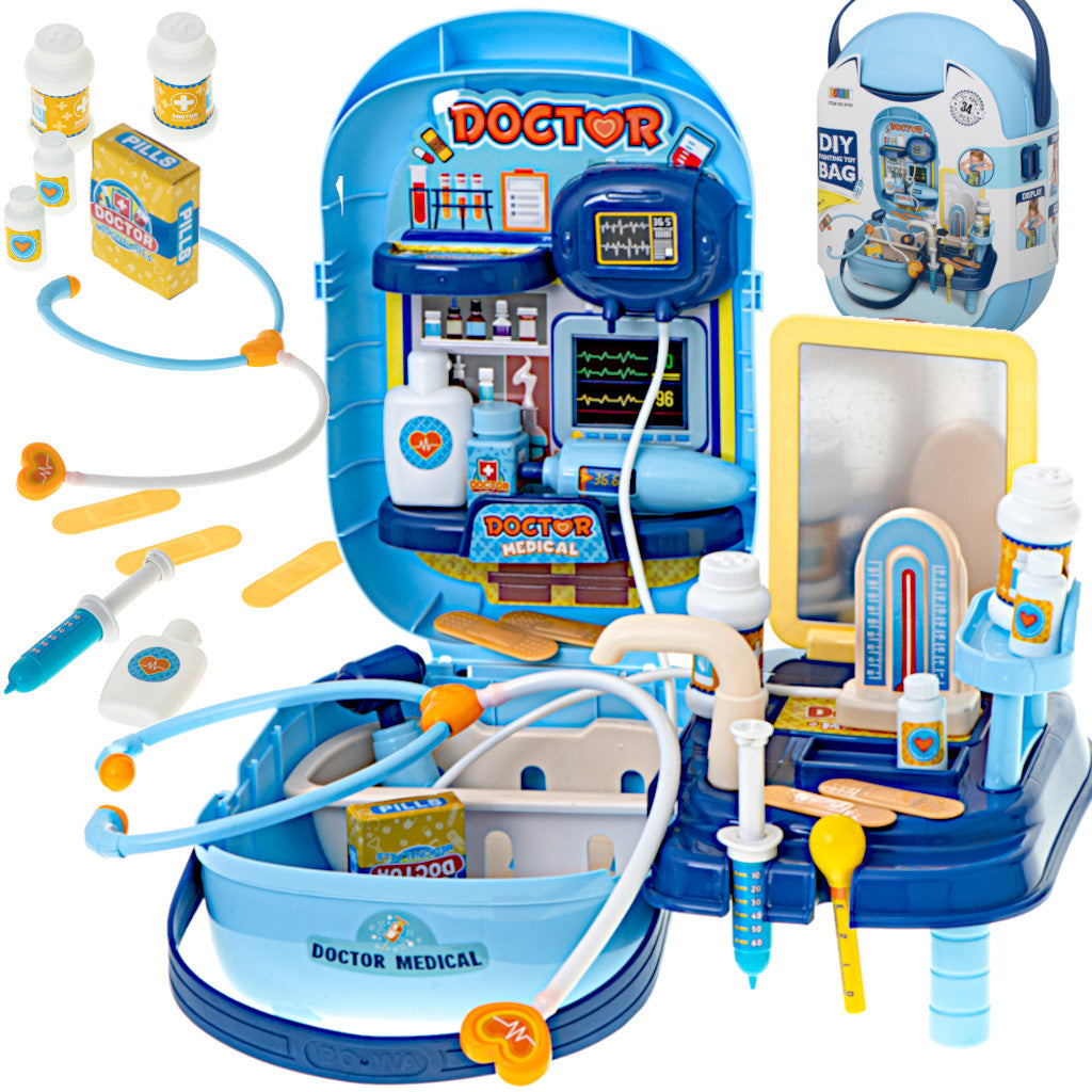 Kids Doctor Play Set – 34-Piece Pretend Medical Kit with Case