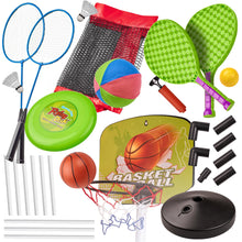 Zestaw sportowy 5 w 1 dla dzieci – koszykówka, siatkówka, badminton i inne