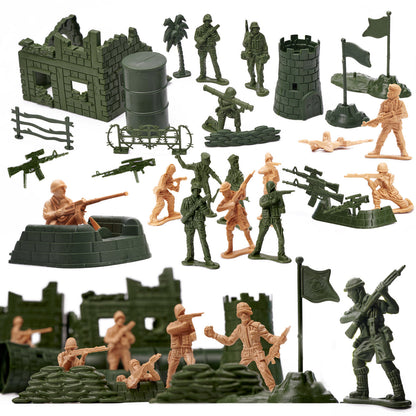 Military Army Base Playset 114 Pieces Soldier Figures Set