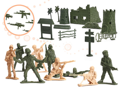 Military Army Base Playset 114 Pieces Soldier Figures Set