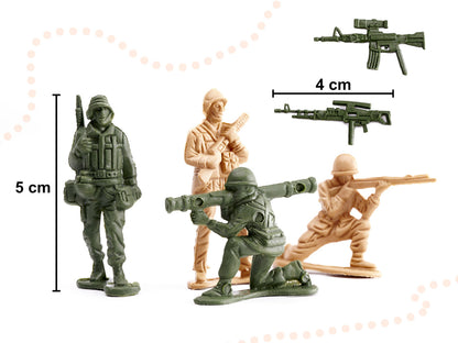 Military Army Base Playset 114 Pieces Soldier Figures Set