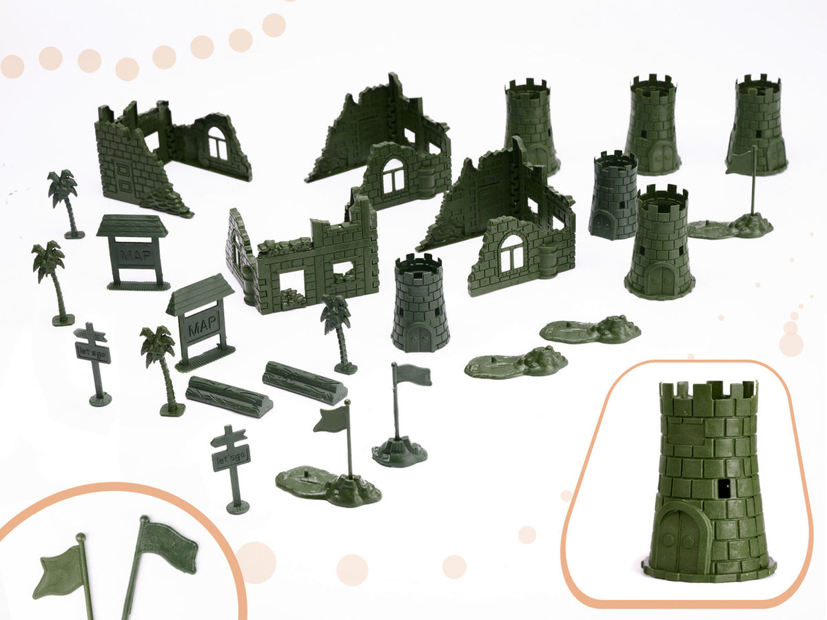 Military Army Base Playset 114 Pieces Soldier Figures Set