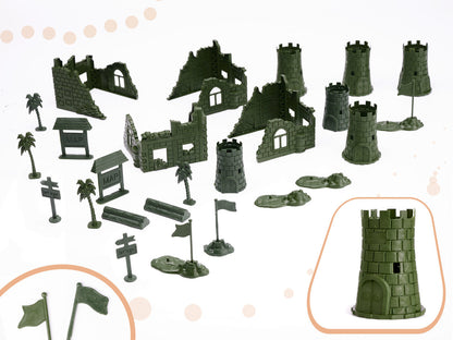 Military Army Base Playset 114 Pieces Soldier Figures Set